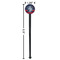 Anchors & Argyle Black Plastic 7" Stir Stick - Round - Dimensions