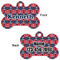 Anchors & Argyle Bone Shaped Dog ID Tag - Large - Approval