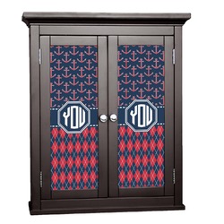 Anchors & Argyle Cabinet Decal - XLarge (Personalized)