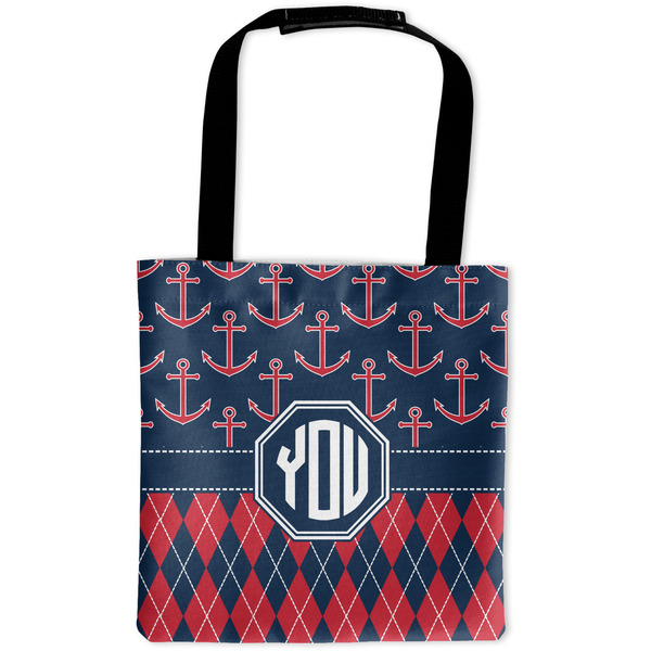 Custom Anchors & Argyle Auto Back Seat Organizer Bag (Personalized)