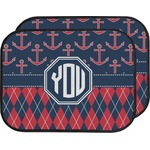 Anchors & Argyle Car Floor Mats (Back Seat) (Personalized)