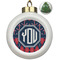 Anchors & Argyle Ceramic Christmas Ornament - Xmas Tree (Front View)