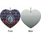 Anchors & Argyle Ceramic Flat Ornament - Heart Front & Back (APPROVAL)