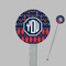 Anchors & Argyle Clear Plastic 7" Stir Stick - Round - Closeup