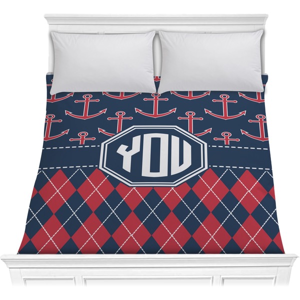 Custom Anchors & Argyle Comforter - Full / Queen (Personalized)