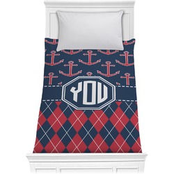 Anchors & Argyle Comforter - Twin (Personalized)