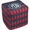 Anchors & Argyle Cube Poof Ottoman (Top)