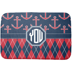 Anchors & Argyle Dish Drying Mat w/ Monogram