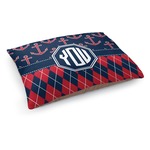 Anchors & Argyle Dog Bed - Medium w/ Monogram