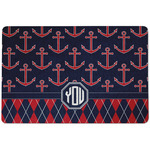 Anchors & Argyle Dog Food Mat w/ Monogram