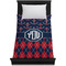 Anchors & Argyle Duvet Cover - Twin - On Bed - No Prop