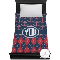 Anchors & Argyle Duvet Cover - Twin (Personalized)