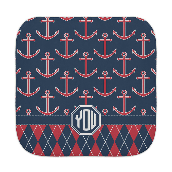 Custom Anchors & Argyle Face Towel (Personalized)