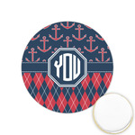 Anchors & Argyle Printed Cookie Topper - 1.25" (Personalized)