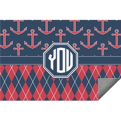 Anchors & Argyle Indoor / Outdoor Rug - 4'x6' (Personalized)