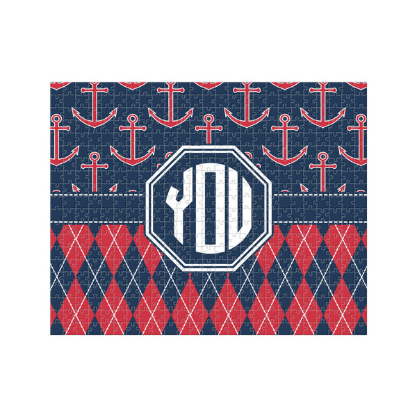 Custom Anchors & Argyle 500 pc Jigsaw Puzzle (Personalized)