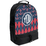 Anchors & Argyle Backpacks - Black (Personalized)