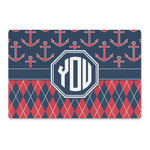 Anchors & Argyle Large Rectangle Car Magnet (Personalized)