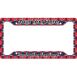 Anchors & Argyle License Plate Frame - Style A (Personalized)