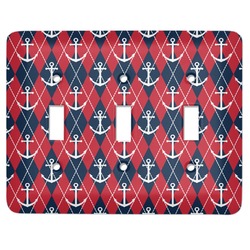 Anchors & Argyle Light Switch Cover (3 Toggle Plate)