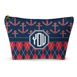 Anchors & Argyle Makeup Bag - Small - 8.5"x4.5" (Personalized)