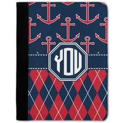 Anchors & Argyle Notebook Padfolio - Medium w/ Monogram