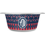 Anchors & Argyle Stainless Steel Dog Bowl (Personalized)