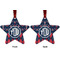 Anchors & Argyle Metal Star Ornament - Front and Back