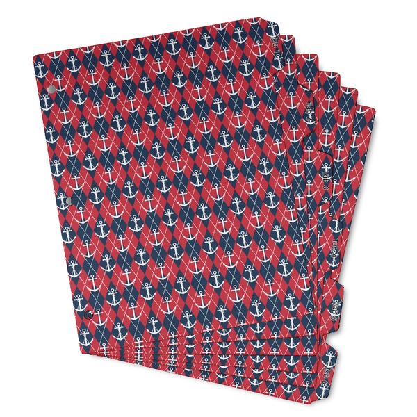 Custom Anchors & Argyle Binder Tab Divider - Set of 6 (Personalized)