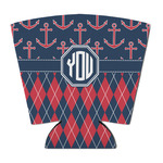 Anchors & Argyle Party Cup Sleeve - with Bottom (Personalized)