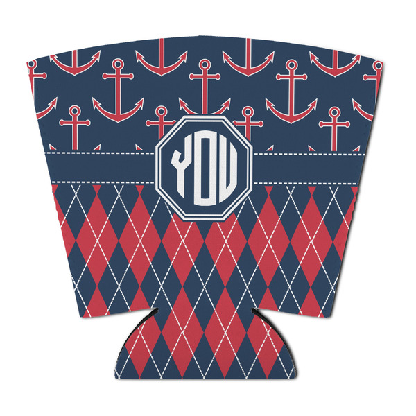 Custom Anchors & Argyle Party Cup Sleeve - with Bottom (Personalized)