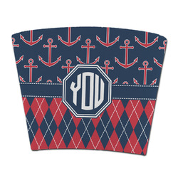 Anchors & Argyle Party Cup Sleeve - without bottom (Personalized)