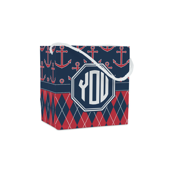 Custom Anchors & Argyle Party Favor Gift Bags - Matte (Personalized)