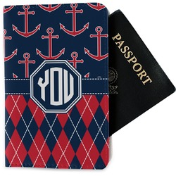 Anchors & Argyle Passport Holder - Fabric (Personalized)