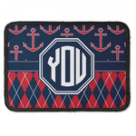 Anchors & Argyle Iron On Rectangle Patch w/ Monogram