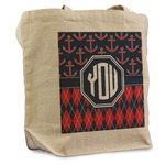 Anchors & Argyle Reusable Cotton Grocery Bag (Personalized)