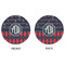 Anchors & Argyle Round Linen Placemats - APPROVAL (double sided)