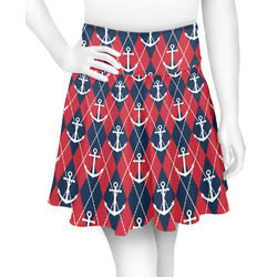 Anchors & Argyle Skater Skirt - Medium