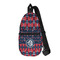 Anchors & Argyle Sling Bag - Front View