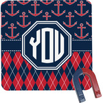 Anchors & Argyle Square Fridge Magnet (Personalized)