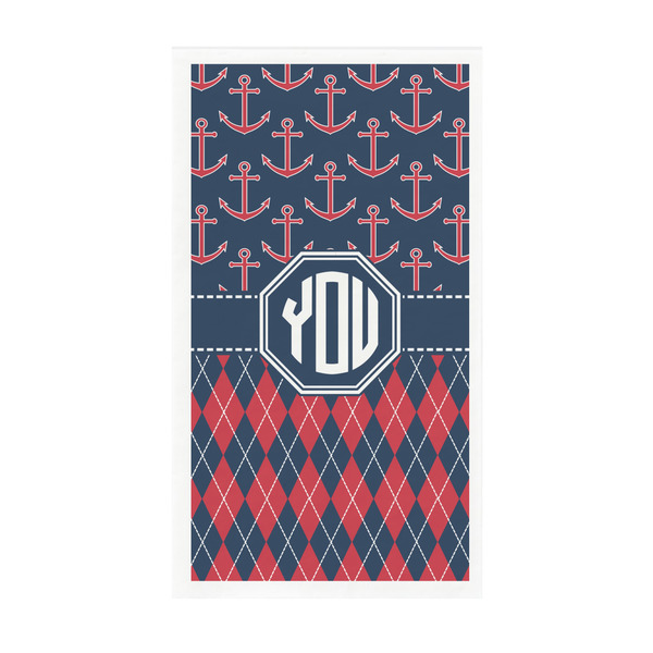 Custom Anchors & Argyle Guest Paper Towels - Full Color - Standard (Personalized)