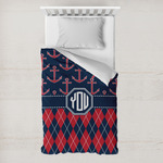 Anchors & Argyle Toddler Duvet Cover w/ Monogram