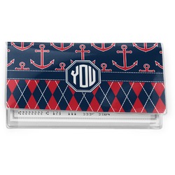 Anchors & Argyle Vinyl Checkbook Cover (Personalized)