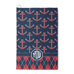 Anchors & Argyle Waffle Weave Golf Towel (Personalized)