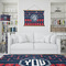 Anchors & Argyle Wall Hanging Tapestry - IN CONTEXT