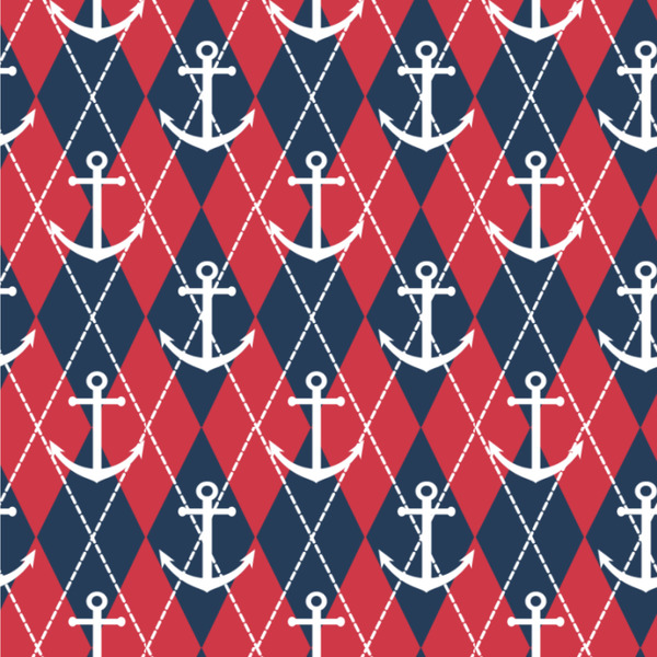 Custom Anchors & Argyle Wallpaper & Surface Covering (Water Activated 24"x 24" Sample)