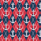 Anchors & Argyle Wallpaper & Surface Covering (Water Activated 24"x 24" Sample)