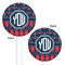 Anchors & Argyle White Plastic 5.5" Stir Stick - Double Sided - Round - Front & Back