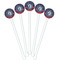 Anchors & Argyle White Plastic 5.5" Stir Stick - Fan View