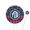 Anchors & Argyle White Plastic 5.5" Stir Stick - Round - Closeup